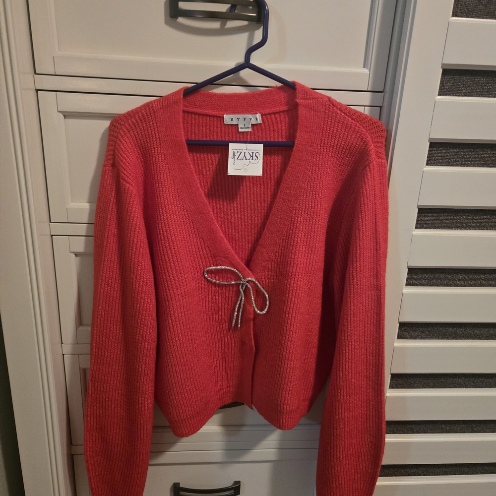 HYFVE Women's Vibrant Red Cardigan